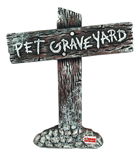 Lápida Cementerio De Mascotas 53,5x46x5cm Halloween - Cc 0