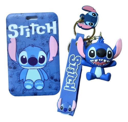 Llavero Goma Pvc 3d Portasube Correa Personaje Angel Stitch 1