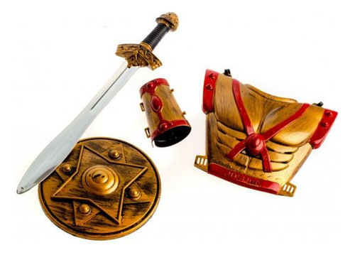 Set De Gladiador Espada + Escudo + Pechera 1