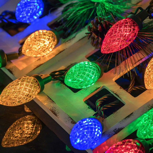 Awq Tira De Luces C9 Para Navidad, 100led, 81pies, Con Enchu 1