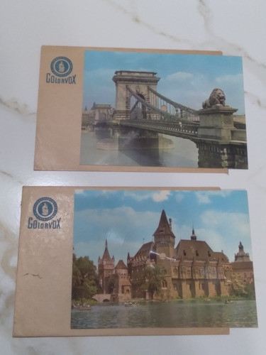 Par De Postales Antiguas Musical Colorvox 45 Budapest Postal 0