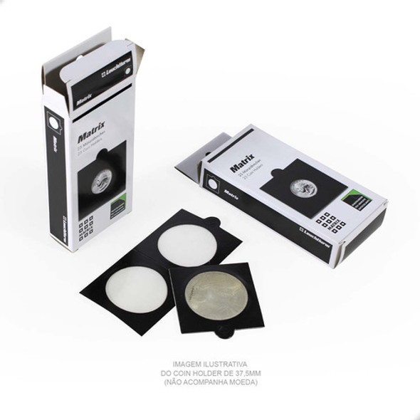 2 Cx Coins Holder Preto Autocolante 17,5mm Pro 0