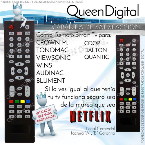 Control Remoto Para Coop Blument Quantic Tonomac Led Smart 1
