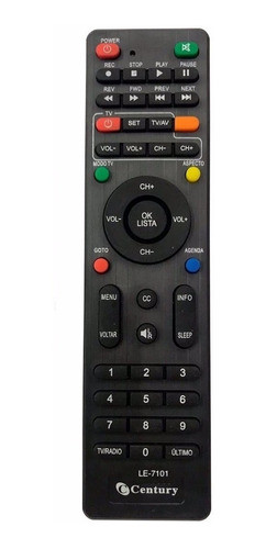 Controle Remoto Para Midia Box B1-b2-b3-c5-7100-7050. 0