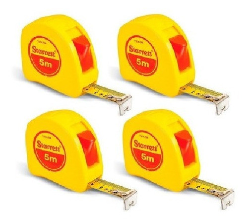 Trena 5 Metros Starrett Fita Milímetro/milímetro Kit 4 Peças 0
