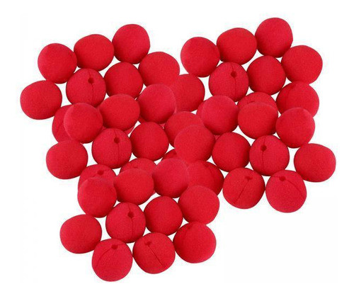 2 X 50x Narizes De Palhaço Vermelho, Narizes De Cosplay 0