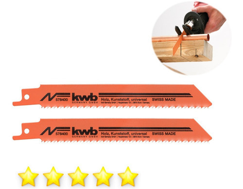 2 Hojas Sierra Sable Madera Clavos Metal Yeso Profesional 0