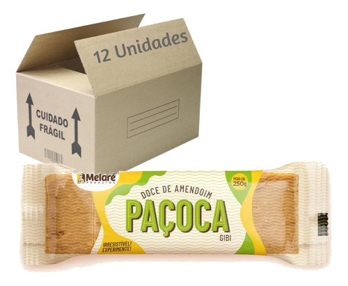 12 Und Paçoca Tipo Gibi Melaré 250g 0
