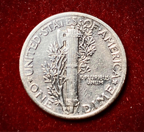 Moneda 1 Dime Mercury Estados Unidos 1942 Km 140 Plata 0.900 1