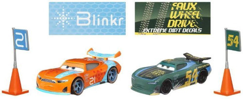 Cars - Ryan Inside Laney & Herb Curbler - Accesorios  Mattel 1