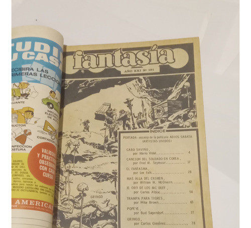Revista Fantasia N° 191 De 1972. Ed. Columba 1