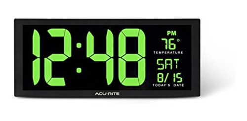 Acurite 75155m 14.5  Grande Verde Led Digital Reloj Pulgadas 0