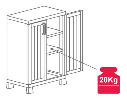 Armario Plastico De Exterior Eco-sostenible 2 Puertas Toomax 1