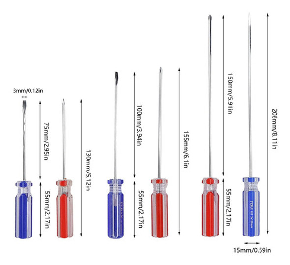 Kumgrot Juego De 6 Destornilladores 3 Destornilladores De... 1 Kumgrot Juego De 6 Destornilladores 3 Destornilladores De... 1