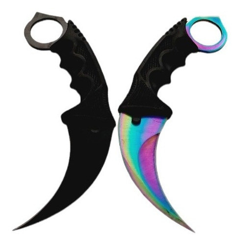 Cuchillo Karambit Kerambit Tornasolado Counter + Acero Inox 0