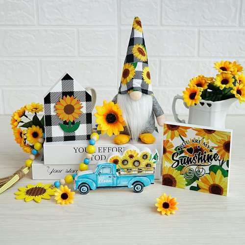 ~? Decoración De Girasol, 5pcs Sunflower Farmhouse Decoració 1
