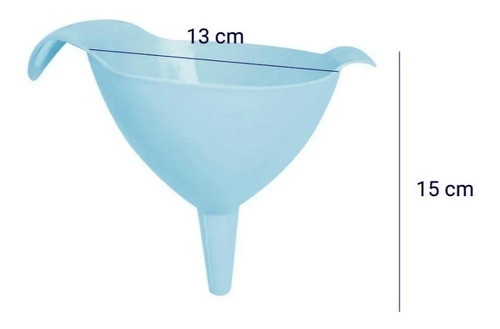 Embudo De Cocina Plástico Carol Línea Soft Celeste Pastel 1