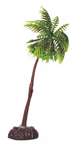 Enfeite Para Aquário Planta Artificial Coqueiro Mini 12cm 0