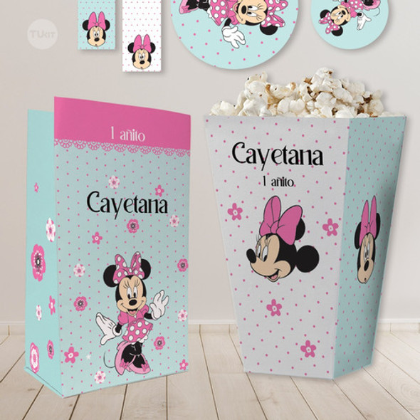 Kit Imprimible Minnie - Cumpleaños - Candy Bar 1