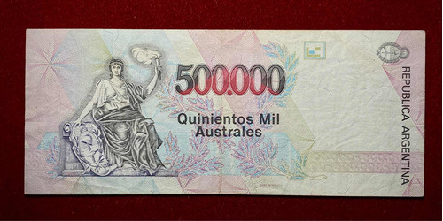 Billete 500000 Australes Serie A 1991 Bottero 2902 1