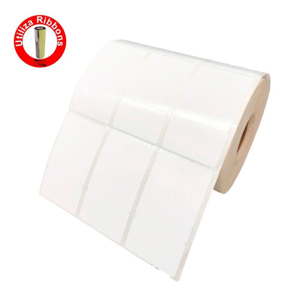 6 Rolos Etiqueta Tag Para Roupa 34x60 Adesiva + 3 Ribbons 1