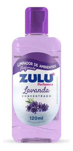 Zulu Aromatizante Ambientes Limpador Conc 120ml Lavanda 0