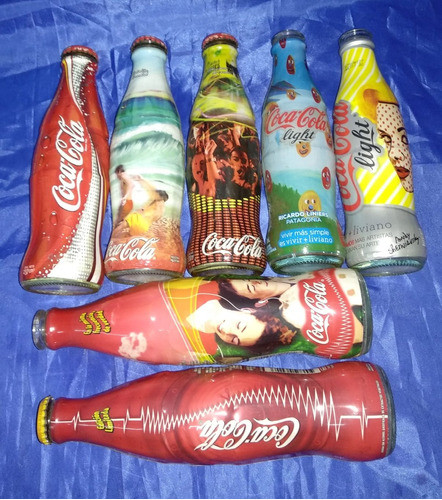 Lote 7 Botellas Coca Cola Vidrio , Distintas Vacías !!!! 1