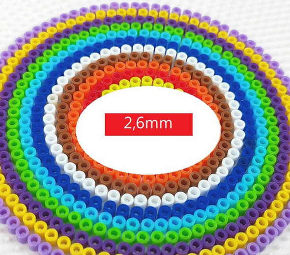 1000 Canutillos Hama Beads Mini 2,6 Mm+ Base Cuadrada 0