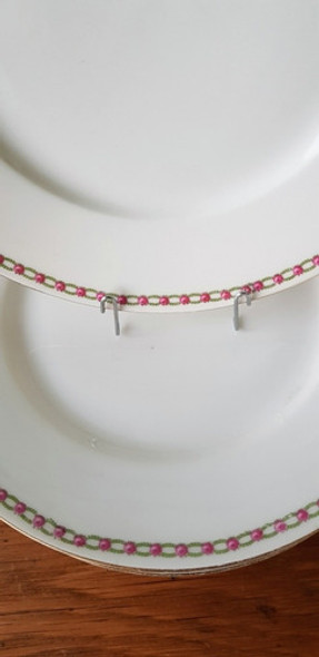 Juego 6 Platos Llanos Porcelana Francesa 24 Cm Diámetro 1