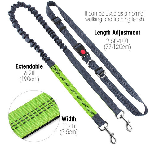 1stage Bungee Retráctil Perro Correa Cuerda Correa De Cintur 1
