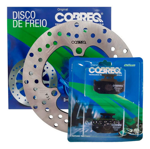 Disco Freio E Pastilha Traseira Lander 250 Até 2015 Cobreq 0