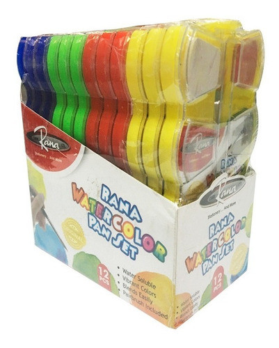 Paquete X12 Acuarelas X8 Colores Con Pincel Norca X Mayor 1
