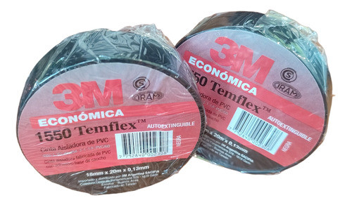 Cinta Aisladora Pvc 3m Temflex 20 Metros X20u 0
