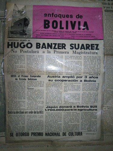 Diario * Enfoques De Bolivia - Nº 7 - Año 1978 - Unico 0