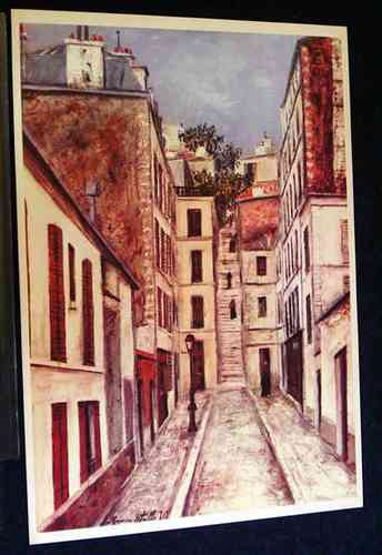 Gravura Para Quadro Impasse Cottin Maurice Utrillo 27x37 * 1