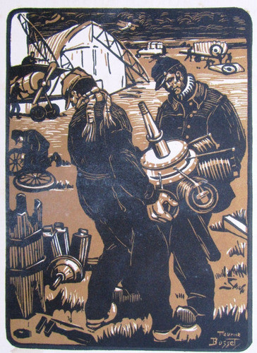Maurice Busset - Cena Da I Guerra Mundial - Xilo 0