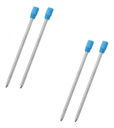 10 Carga Refil 7cm Canetas Swarovski Brilhante Cor Azul 0