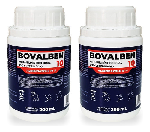 Vermifugo Oral Bovalben 2un. Albendazole 10% Gado Caprino 0