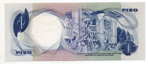 Filipinas Billete 1 Piso Año 1969 P#142 Sin Circular 1