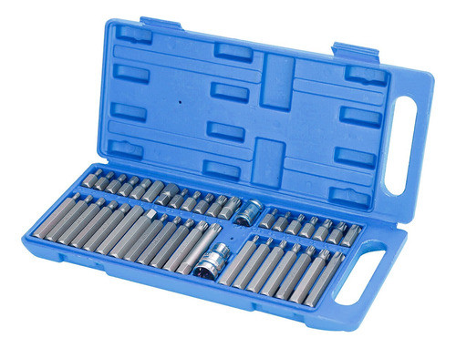 Set Kit Puntas Torx Hexagonal Estriada 41 Piezas Acero Cromo 0