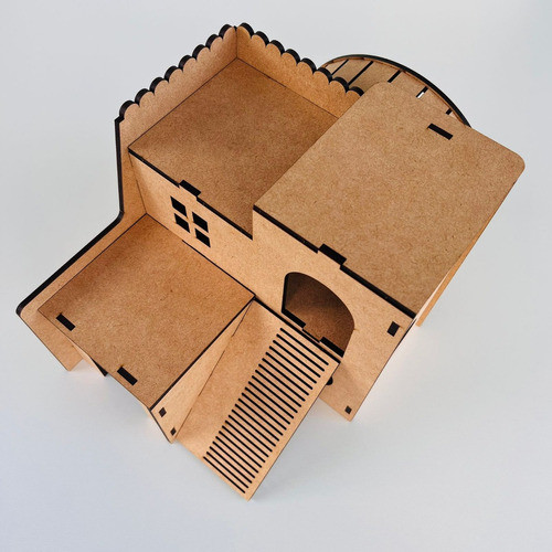 Casinha Para Hamster Com Gira Gira Mdf 0