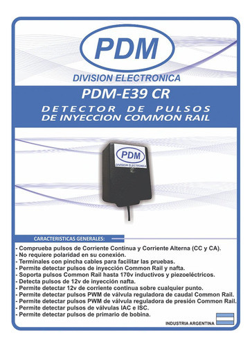 Detector De Pulsos De Inyección Common Rail Pdm E39 0