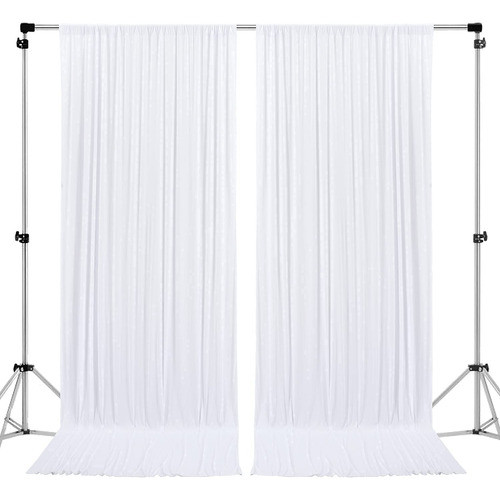 Paneles De Cortina De Telon De Fondo Blanco Sin Arrugas, 10 1