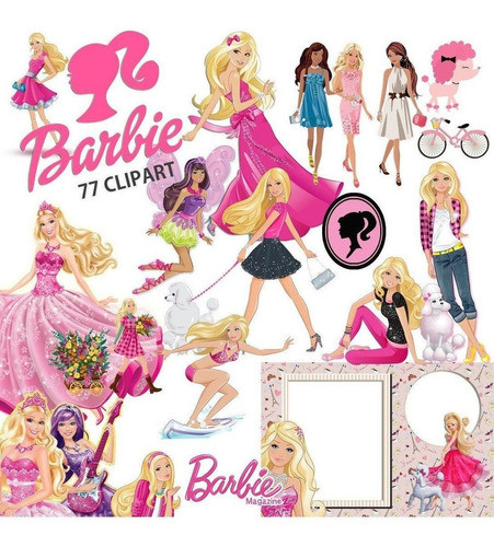 Kit Barbie Clipart Imágenes Png Diseño 1