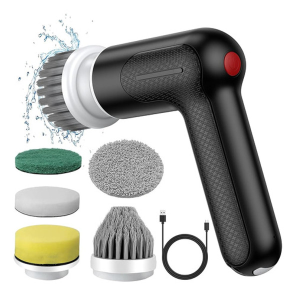 Fregadora Giratoria Eléctrica, Cepillo De Limpieza Inalámbri 0