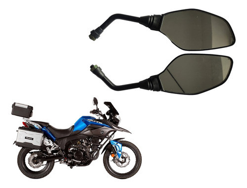 Kit X2 Espejos Negro Mate Corven Touring 250 Cc Tdm 0