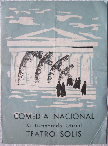 Antiguo Programa Teatro Solis Comedia Nacional 1947 1957 0