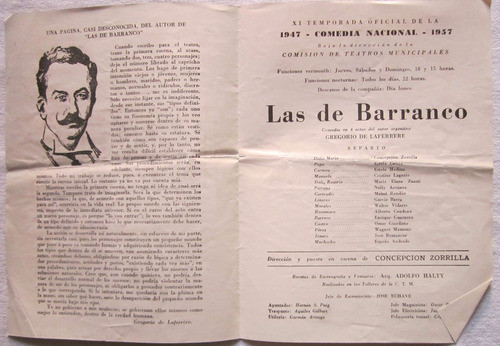Antiguo Programa Teatro Solis Comedia Nacional 1947 1957 1