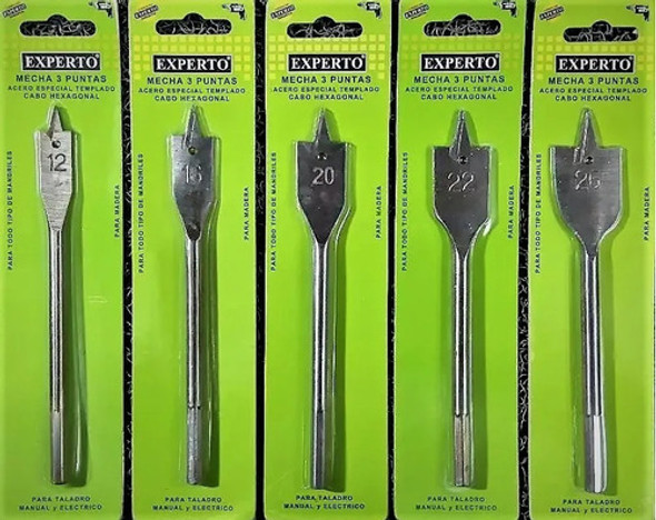 Mecha Para Madera Tres Puntas 24 Mm Experto 1