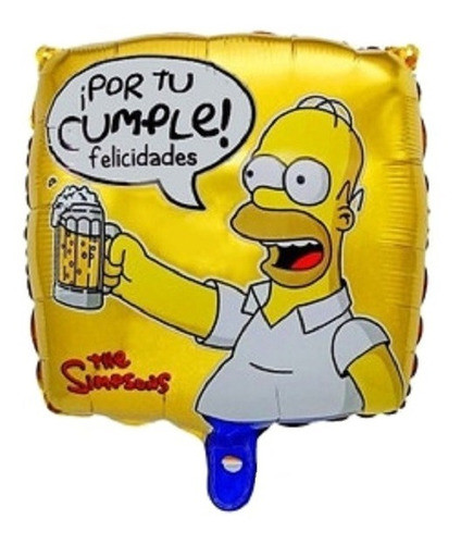 5 Globos Metalizados Cuadrados 45 Por Tu Cumple! Felicidades 0